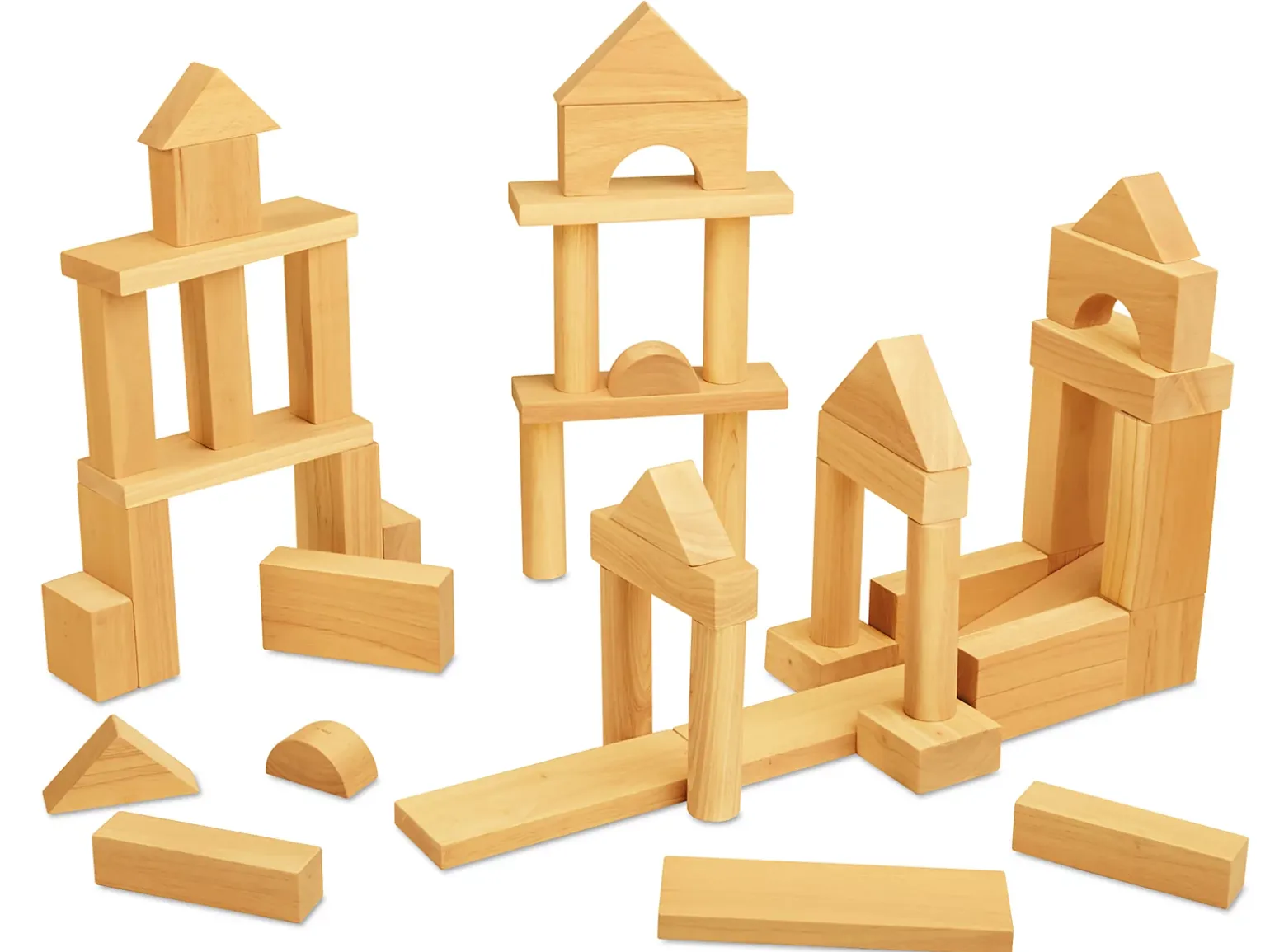 Hardwood Blocks - 50-Piece Set