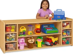 Heavy-Duty Low Cubbies & Shelves Storage Unit