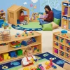 Heavy-Duty Toddler Cubbies & Communication Center