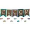 Home Sweet Classroom Welcome Pennant Bulletin Board Set