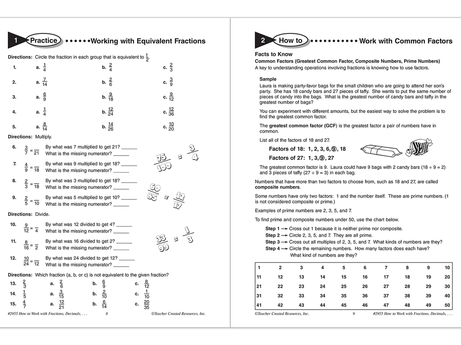 How to Work with Fractions, Decimals & Percents Workbook