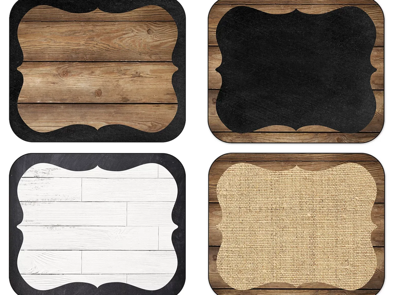 Industrial Chic Fancy Name Tags - Variety Pack