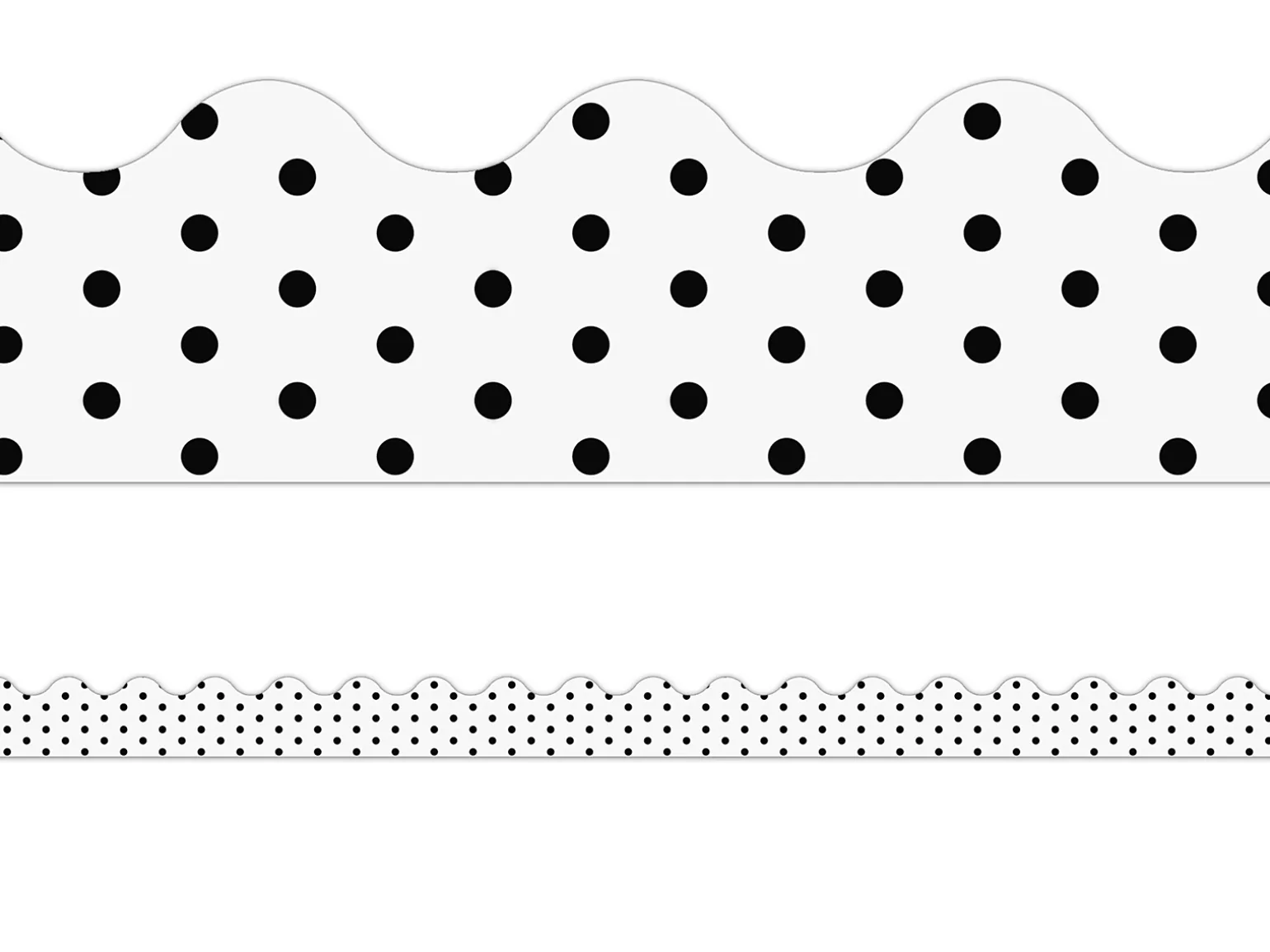 Industrial Chic Polka Dot Scalloped Border