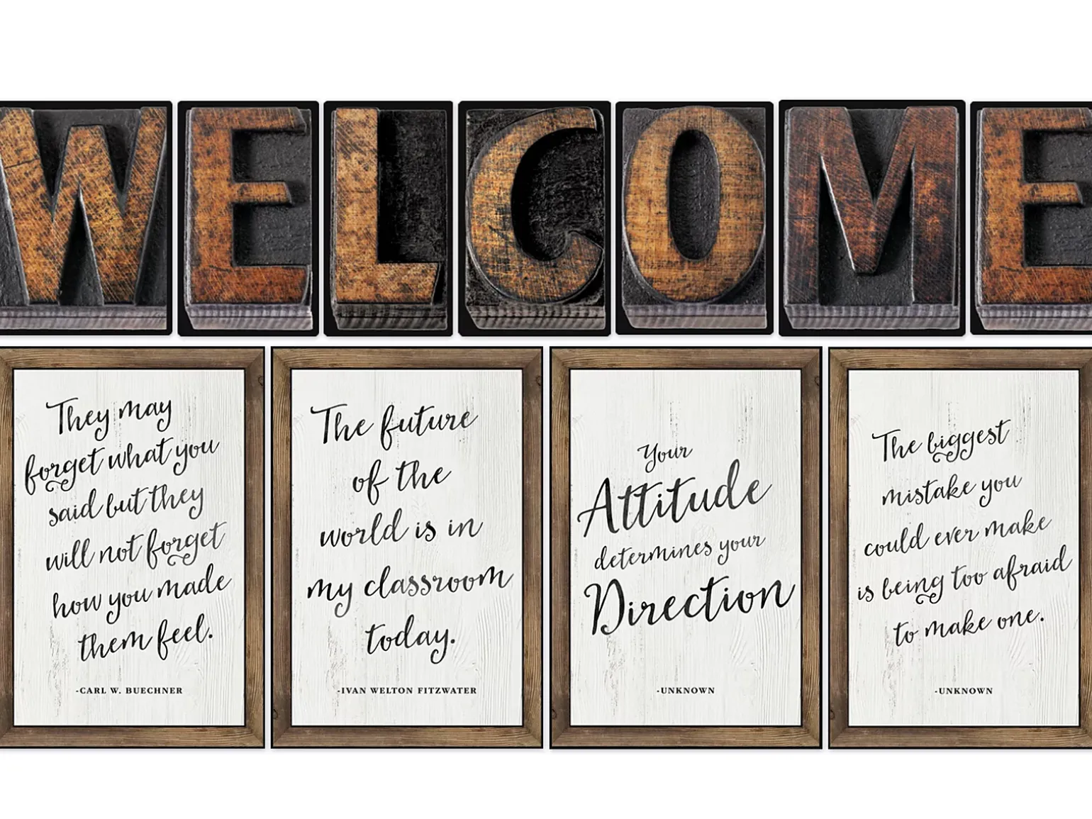 Industrial Chic Welcome Bulletin Board Set