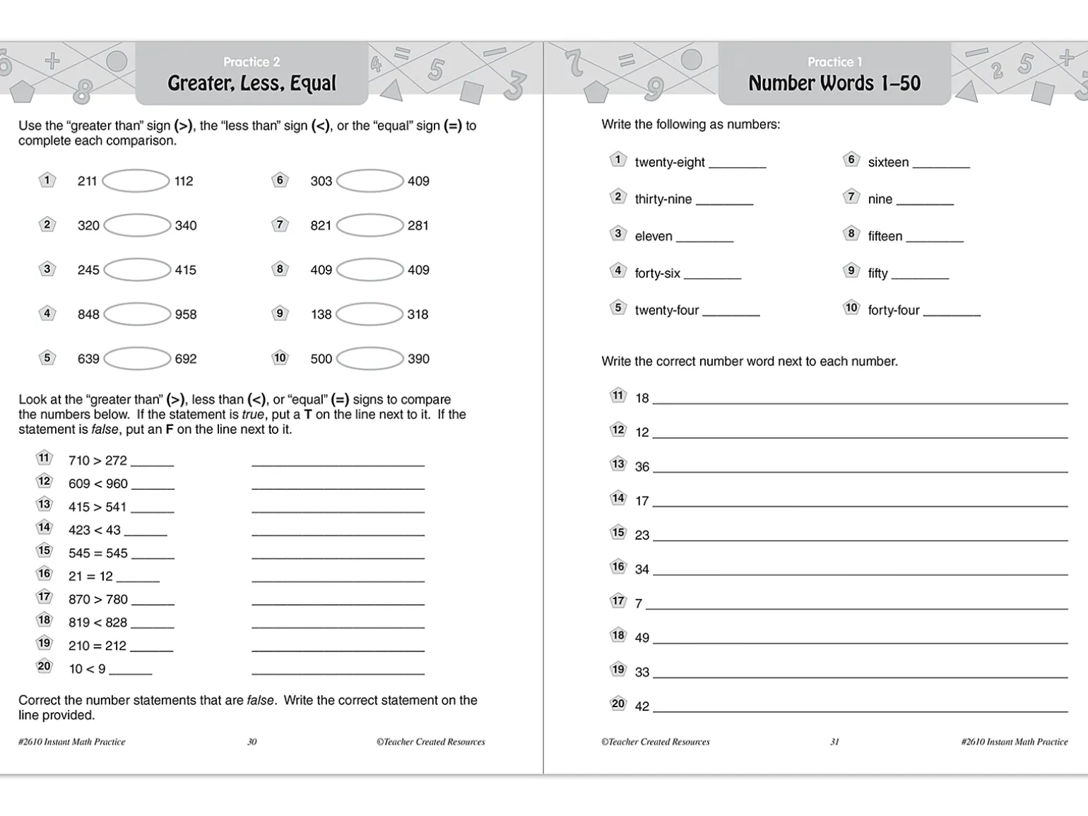 Instant Math Practice Workbook - Gr. 2
