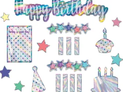 Iridescent Birthday Bulletin Board Set