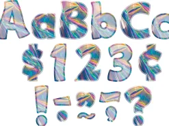 Iridescent 4" Punch-Out Letters