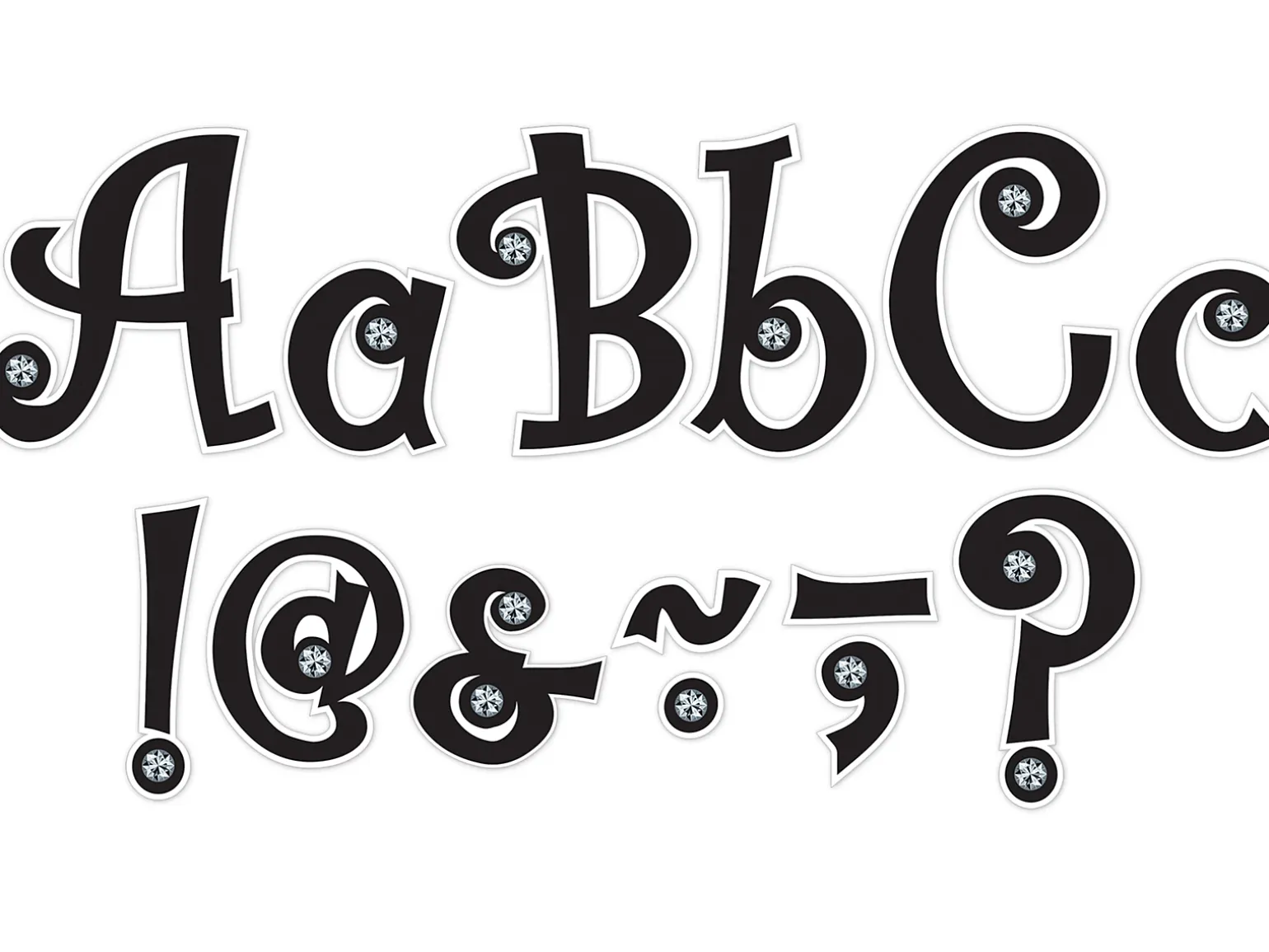 Jeweled 7" Punch-Out Letters