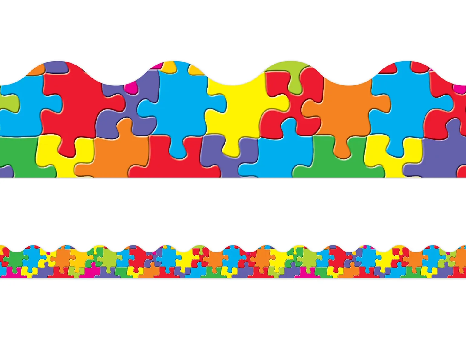 Jigsaw Puzzle Scalloped Border