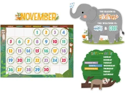 Jungle Friends Calendar Bulletin Board Set