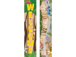Jungle Friends Double-Sided Welcome Banner