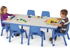Kids Colors™ Adjustable Rectangular Tables