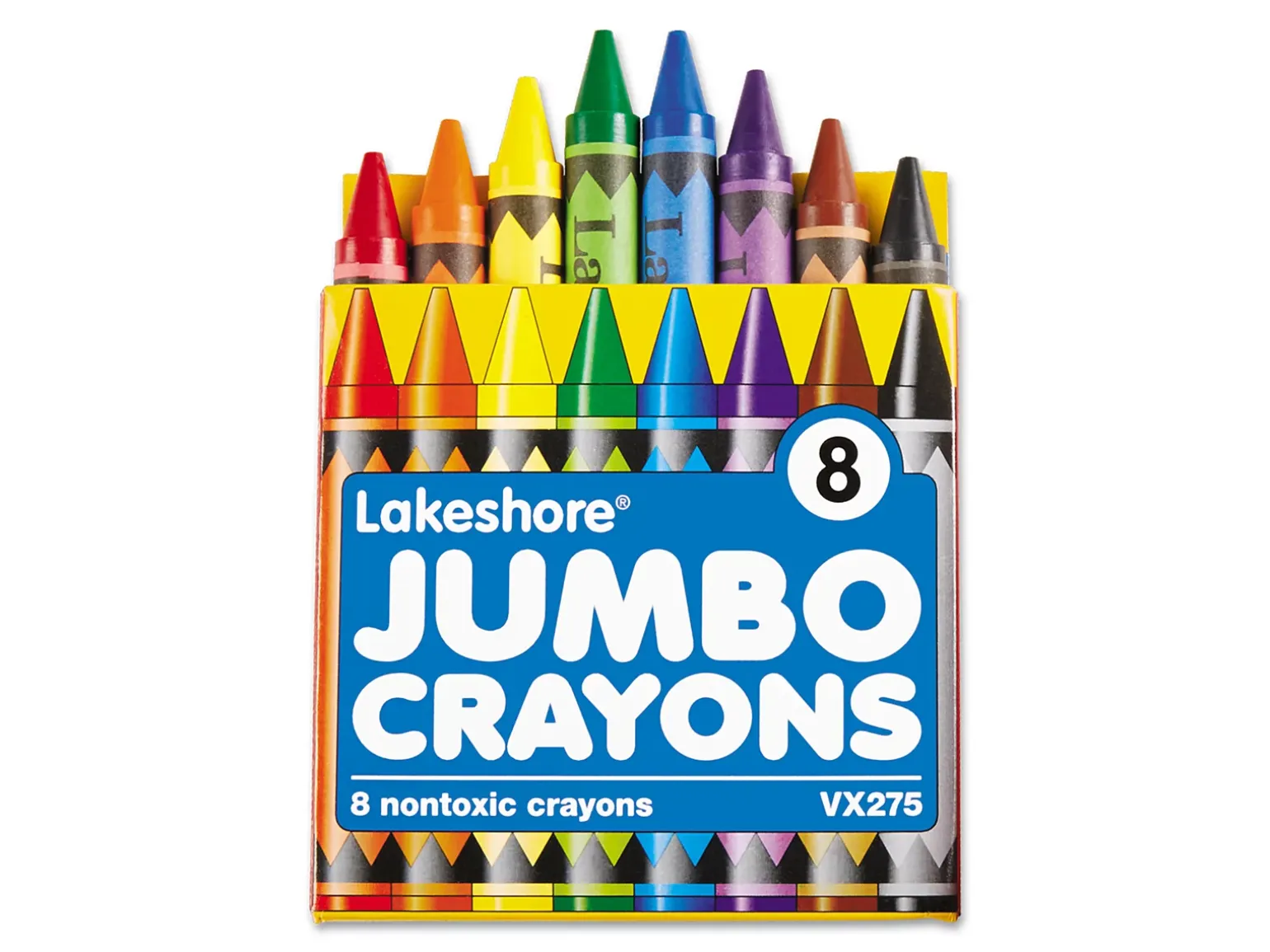 Lakeshore 8-Color Jumbo Crayons - Student Pack