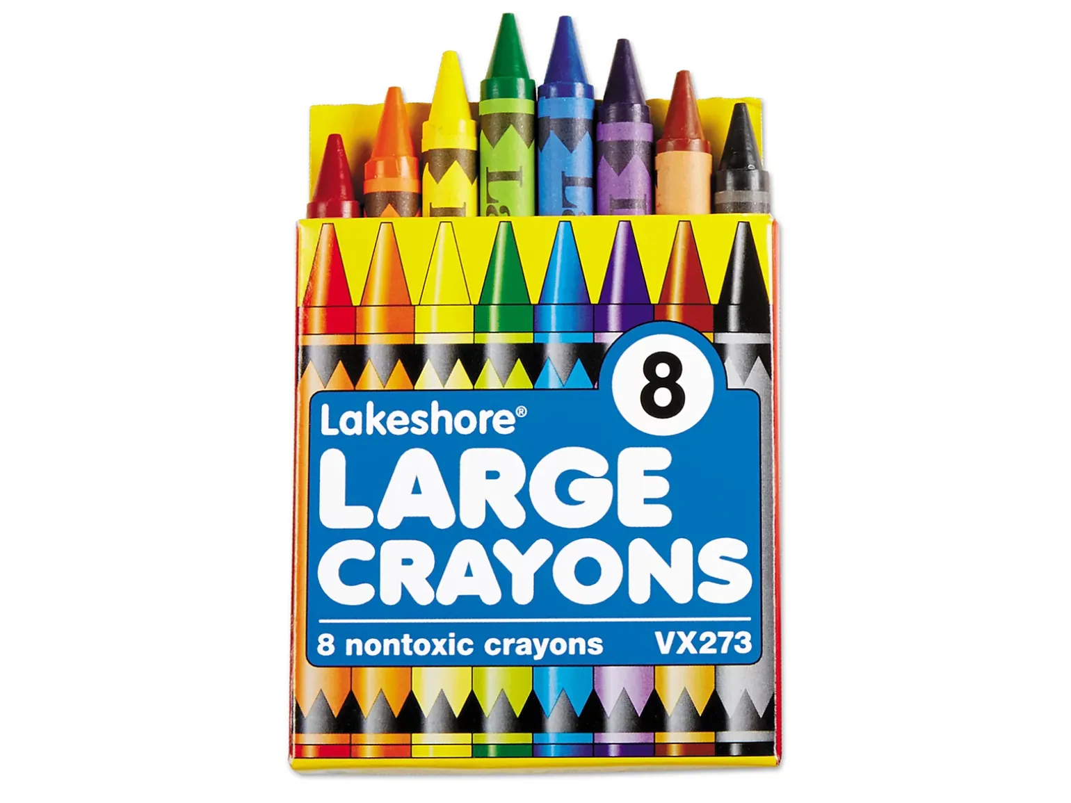 Lakeshore 8-Color Large Crayons - Student Pack