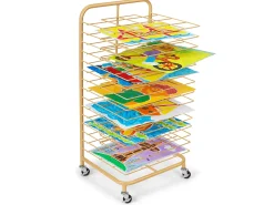 Lakeshore Double-Space Mobile Drying Rack - Natural Color