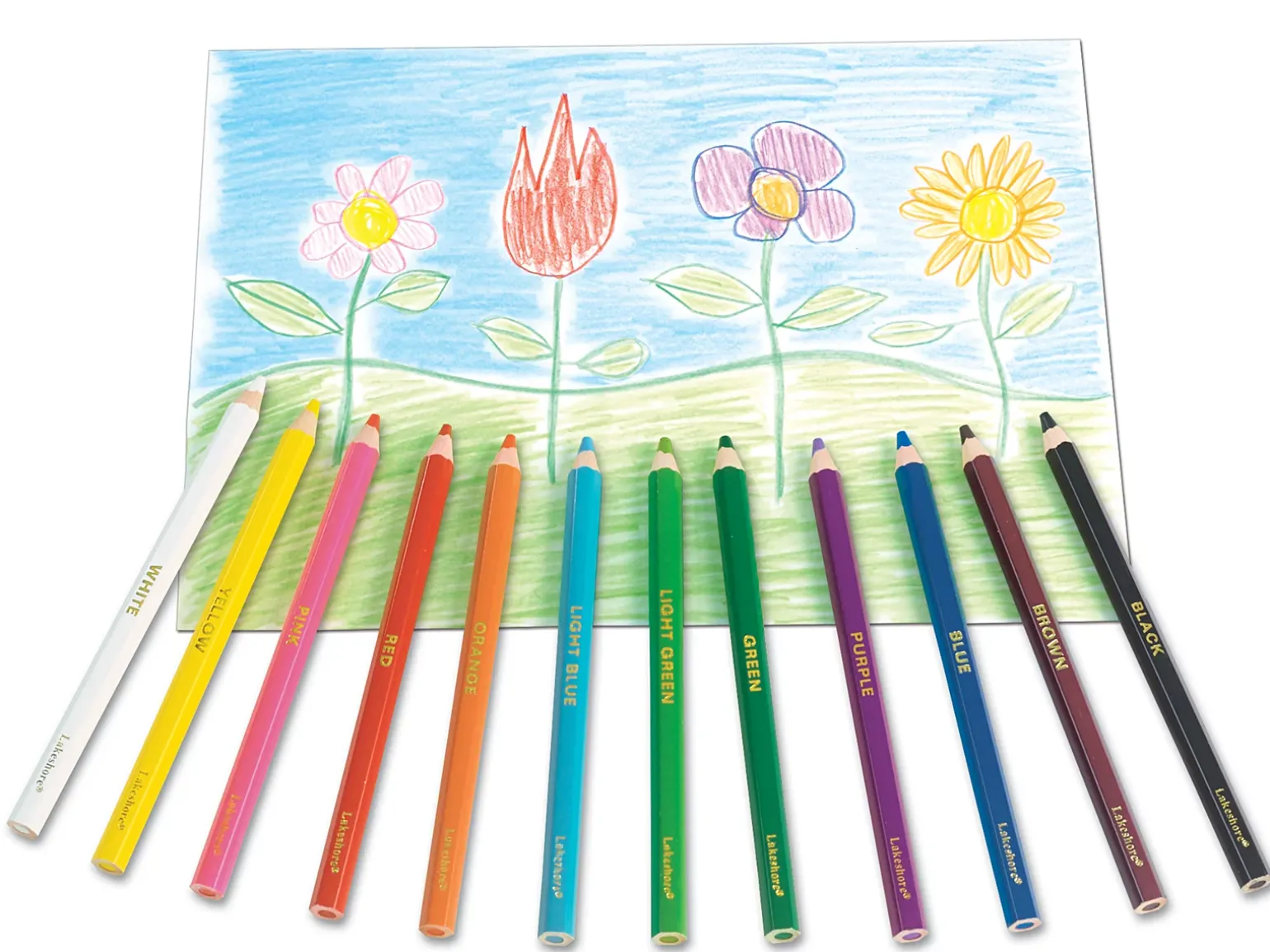 Lakeshore Jumbo Colored Pencils - Set of 12