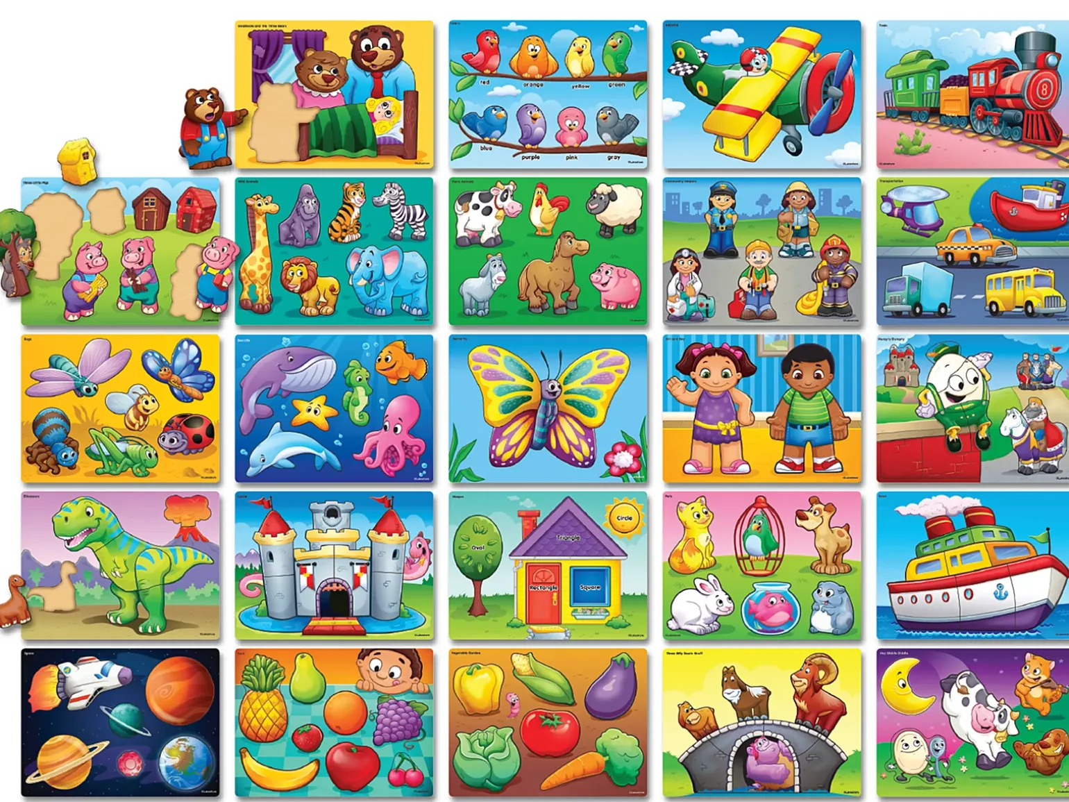 Lakeshore Preschool Puzzle Library with Rack