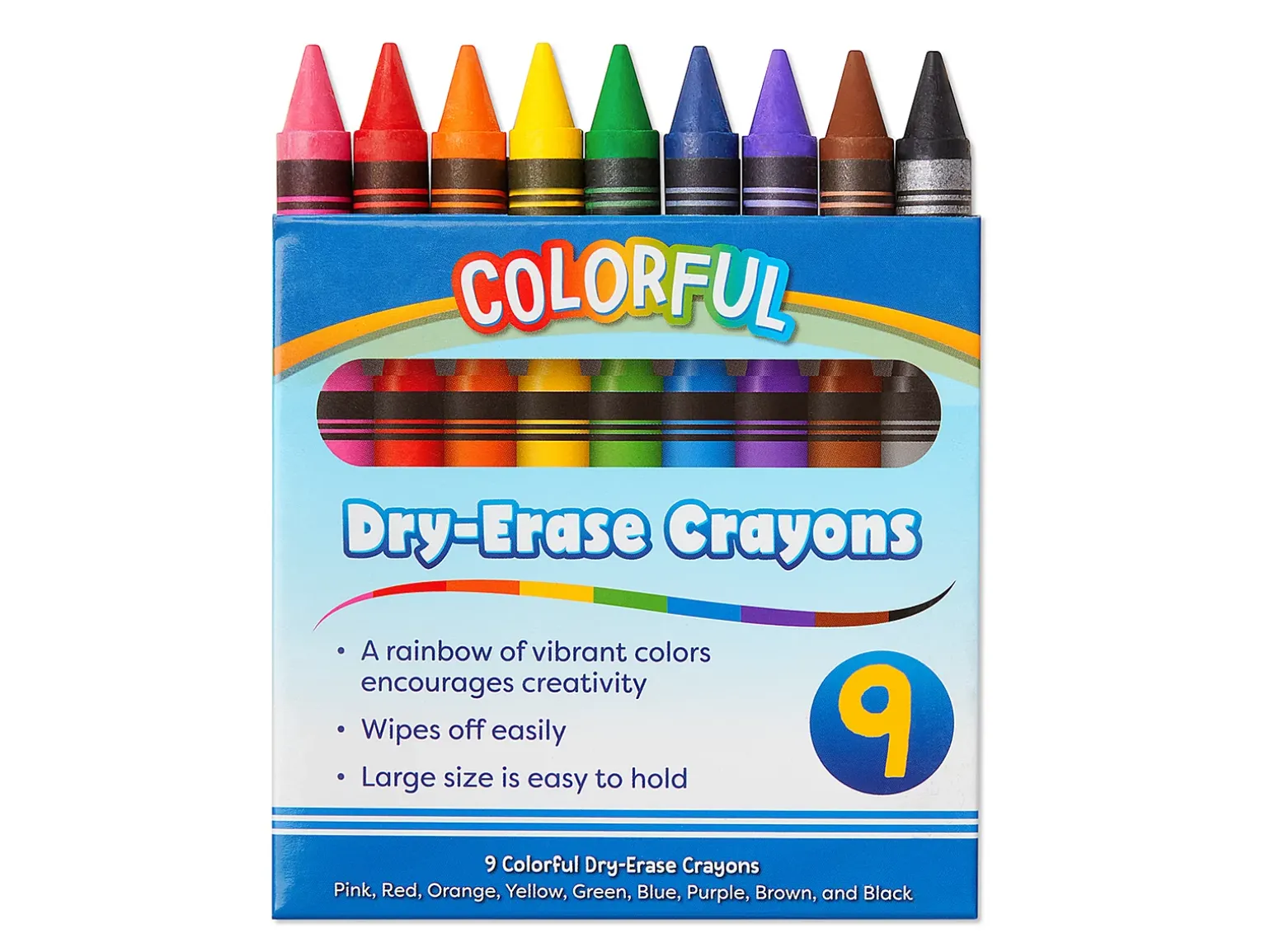 Learning Mat Write & Wipe Crayons