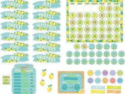 Lemon Zest Calendar Bulletin Board Set