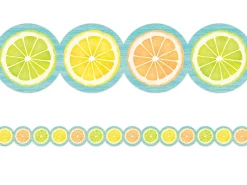 Lemon Zest Citrus Slices Border