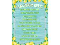 Lemon Zest Classroom Rules Poster