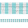 Lemon Zest Turquoise Striped Border