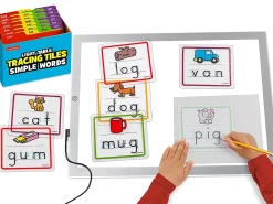 Light Table Simple Words Tracing Tiles