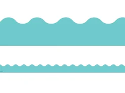 Light Turquoise Scalloped Border