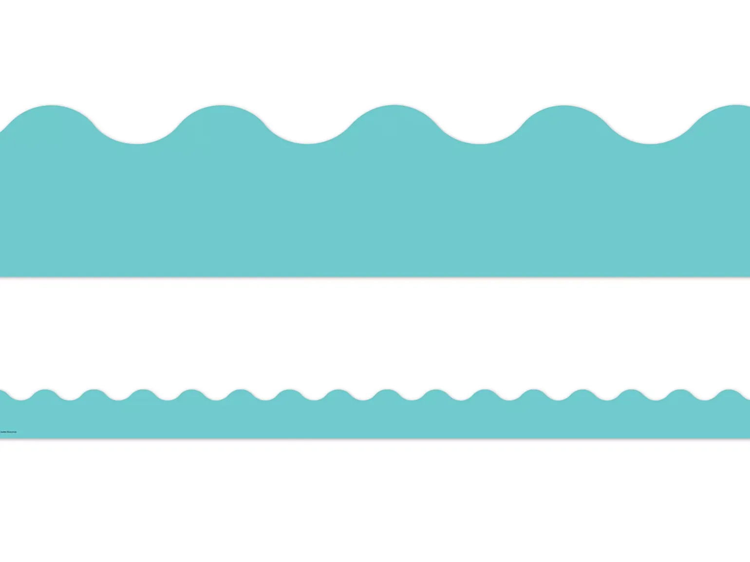 Light Turquoise Scalloped Border