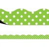 Lime Green Polka Dot Magnetic Scalloped Border
