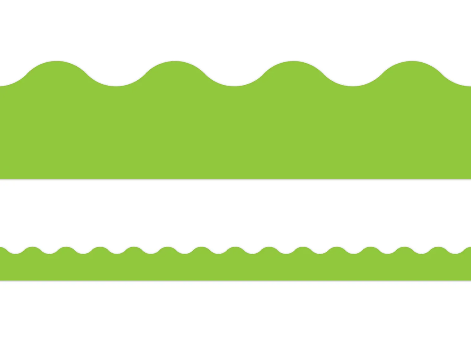 Lime Green Scalloped Border