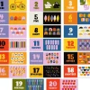 Lisa Congdon Numbers 1-20 Bulletin Board Set
