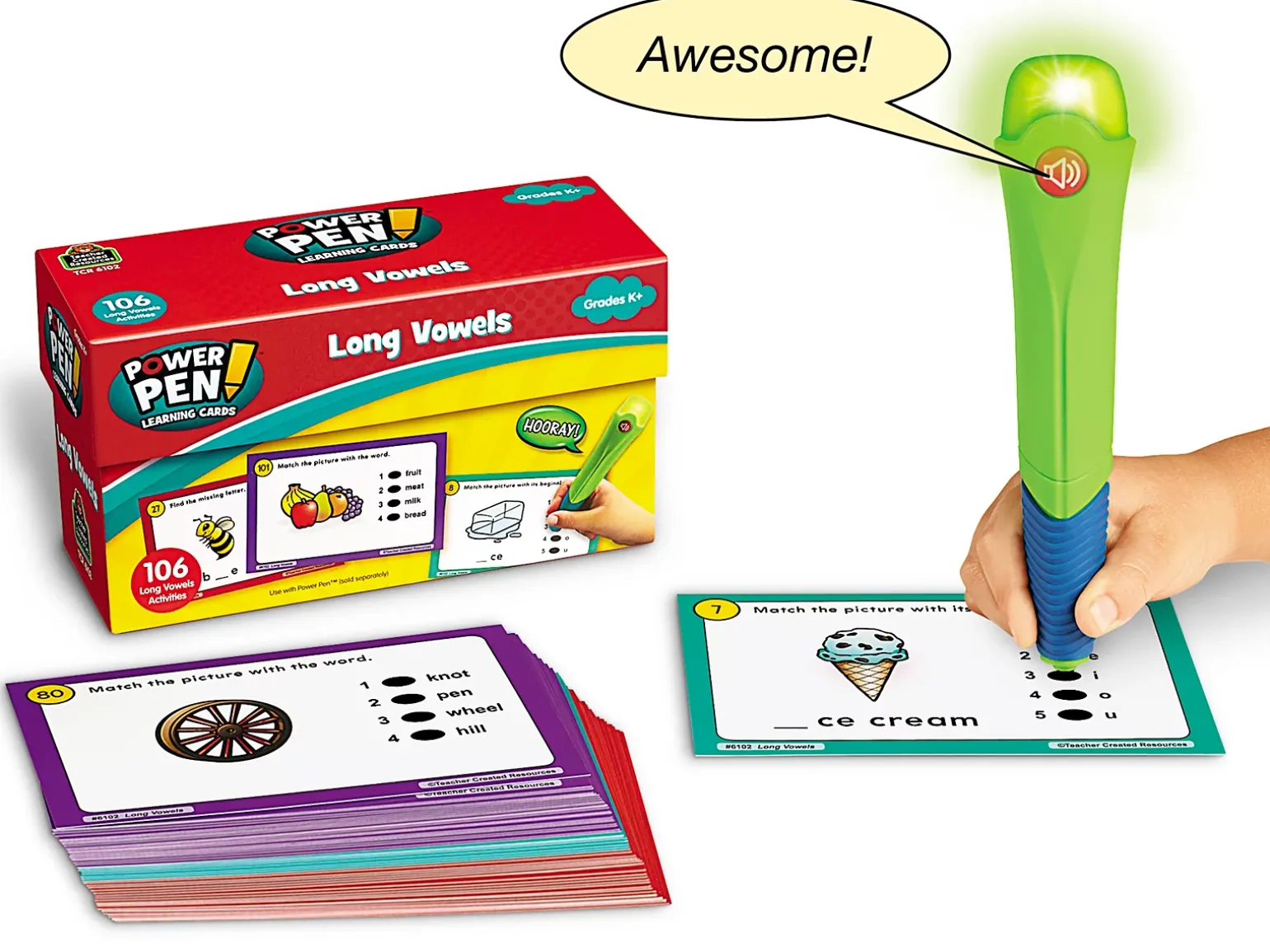 Long Vowels Power Pen!® Quiz Cards