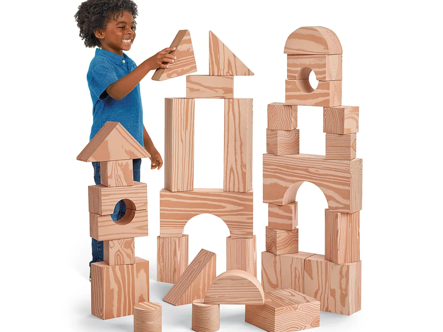 Looks Like Wood! Giant Soft Building Blocks