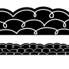 Loop-De-Loop Black & White Scalloped Border