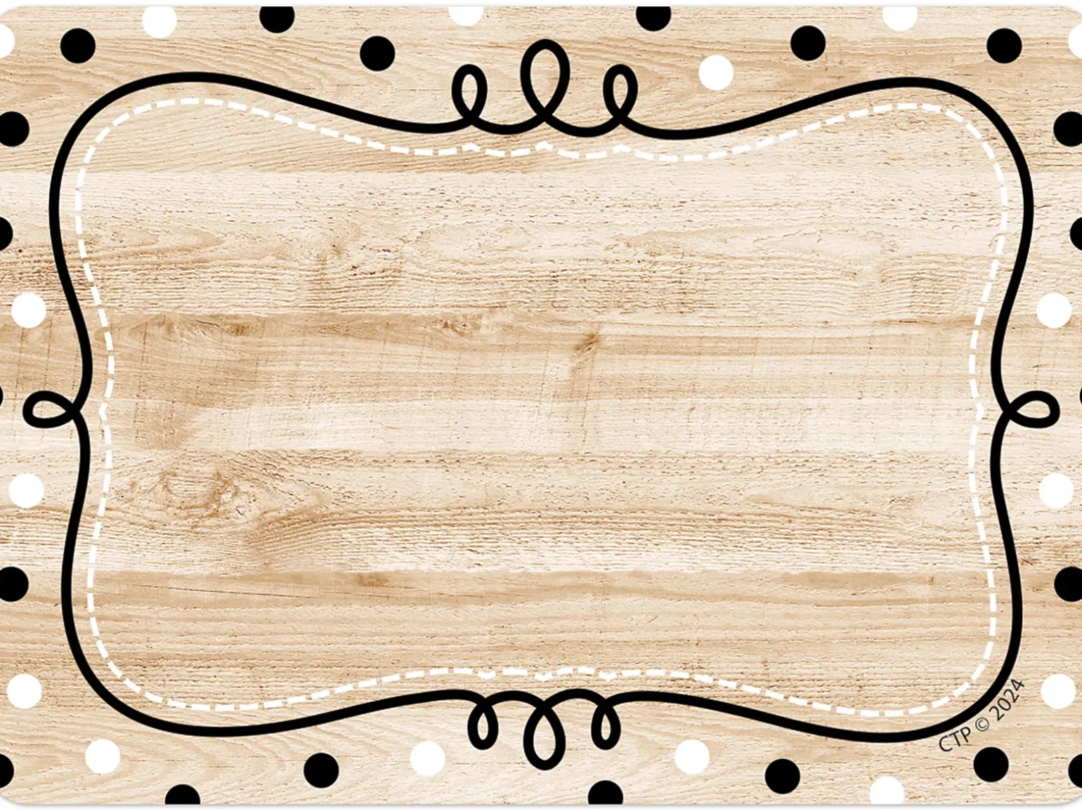 Loop-De-Loop Polka Dot Wood Name Tags
