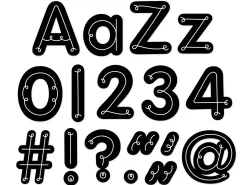 Loop-De-Loop 4" Punch-Out Letters