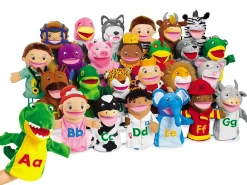 Machine-Washable Alphabet Puppet Set