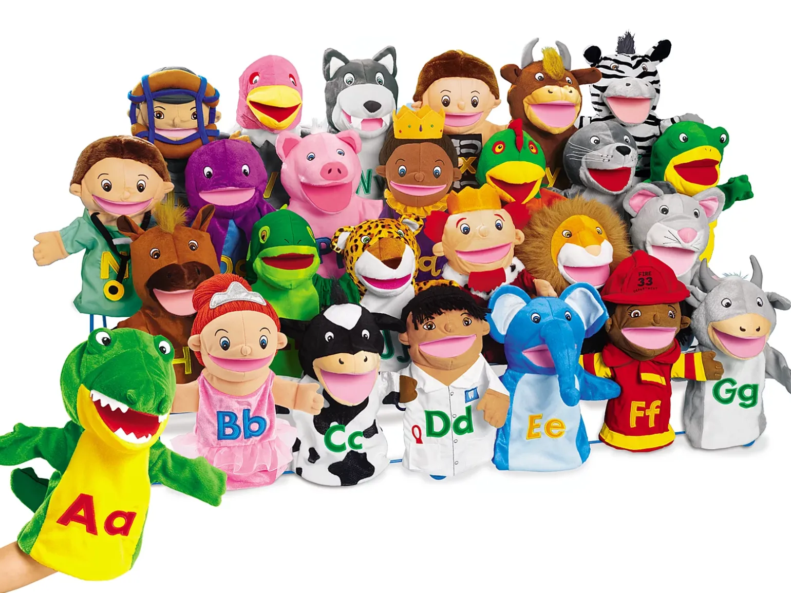 Machine-Washable Alphabet Puppet Set