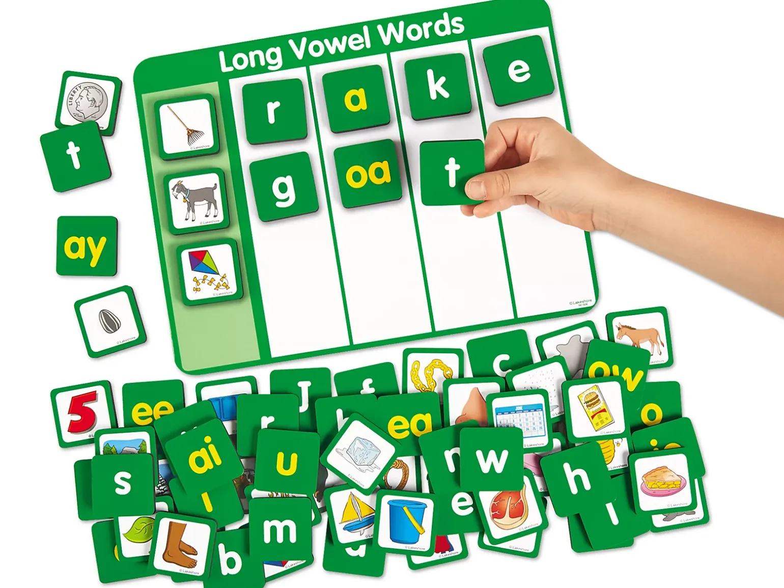 Magnetic Long Vowels Word Building Board