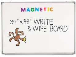Magnetic Write & Wipe Board - 34" x 48"