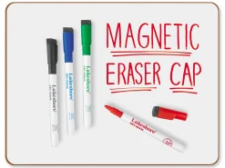 Magnetic Write & Wipe Markers with Eraser Caps