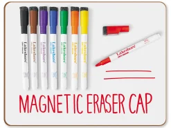 Magnetic Write & Wipe Markers with Eraser Caps