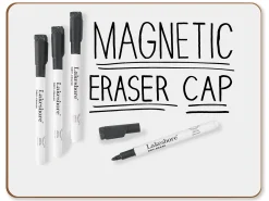 Magnetic Write & Wipe Markers with Eraser Caps