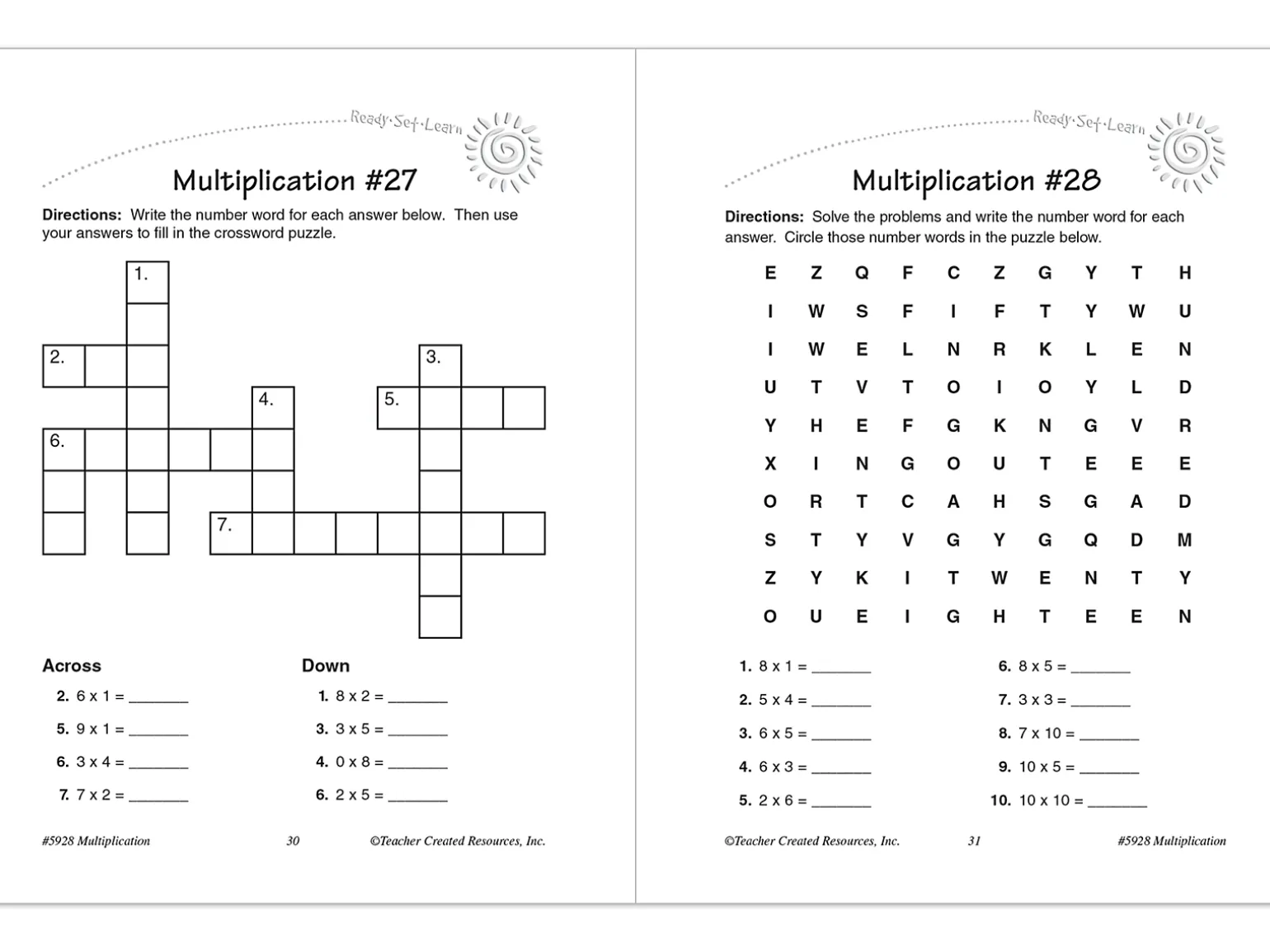 Master Multiplication Workbook