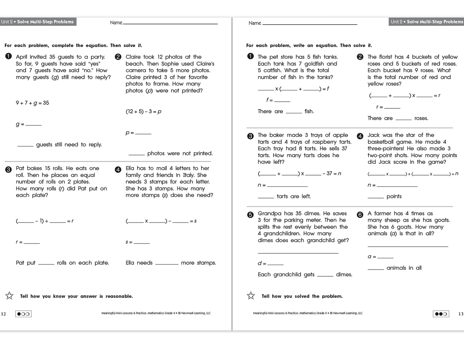 Mathematics Workbook - Gr. 4