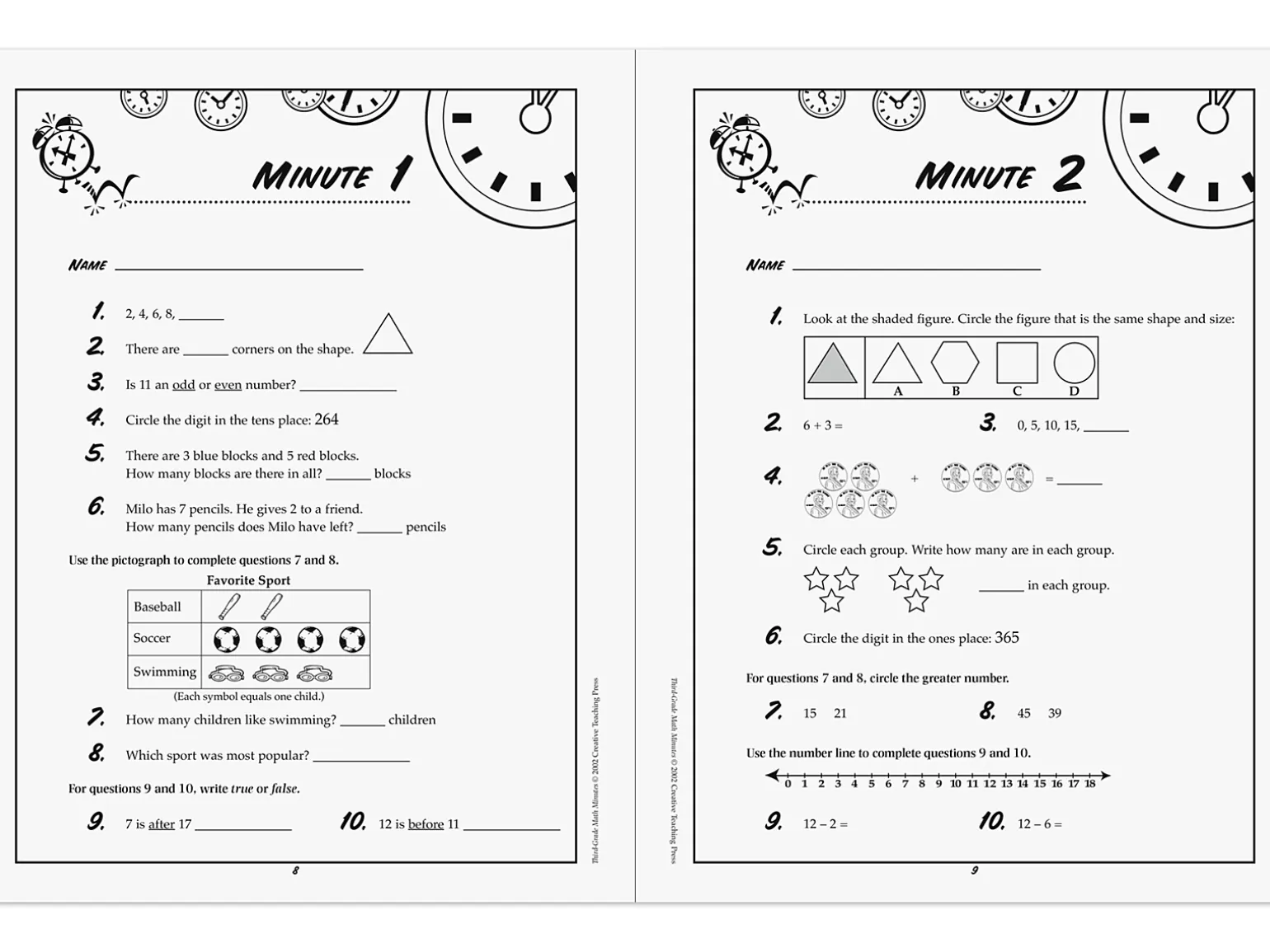 Math Minutes Workbook - Gr. 3