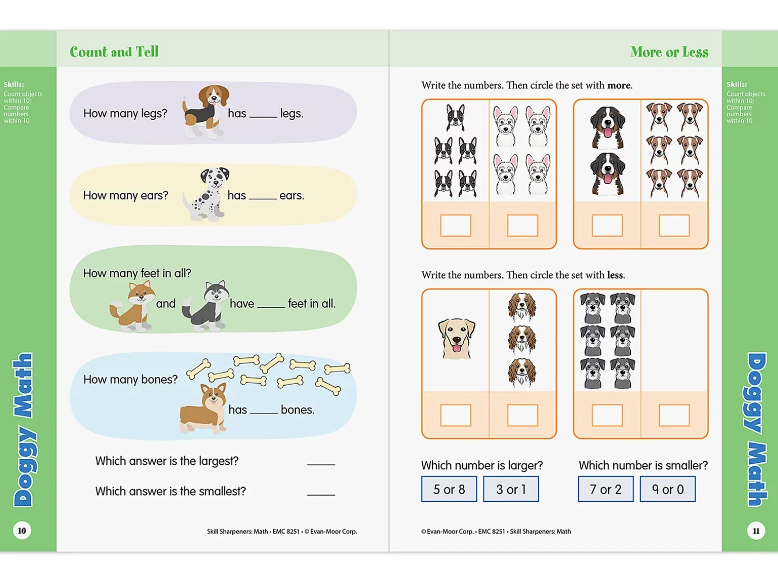 Math Skill Sharpeners Workbook - Kindergarten