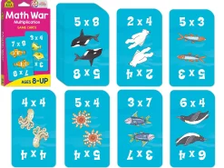 Math War: Multiplication Game Cards