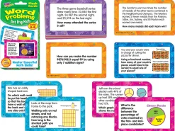 Math Word Problem Flash Cards - Gr. 4-6